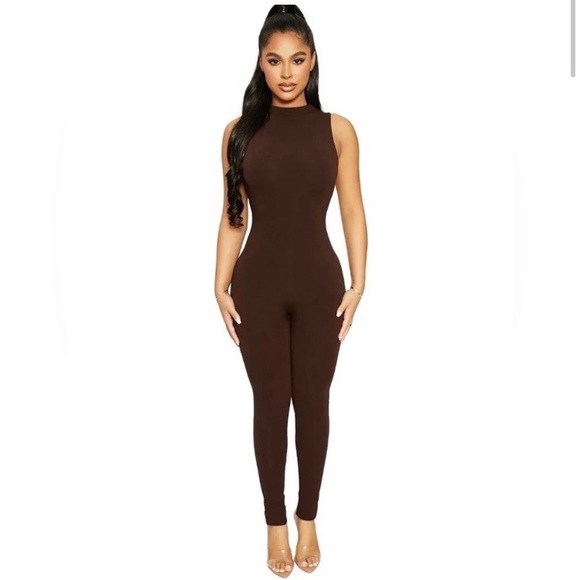 naked wardrobe Pants - Naked Wardrobe NWT NW Sleeveless Black Jumpsuit